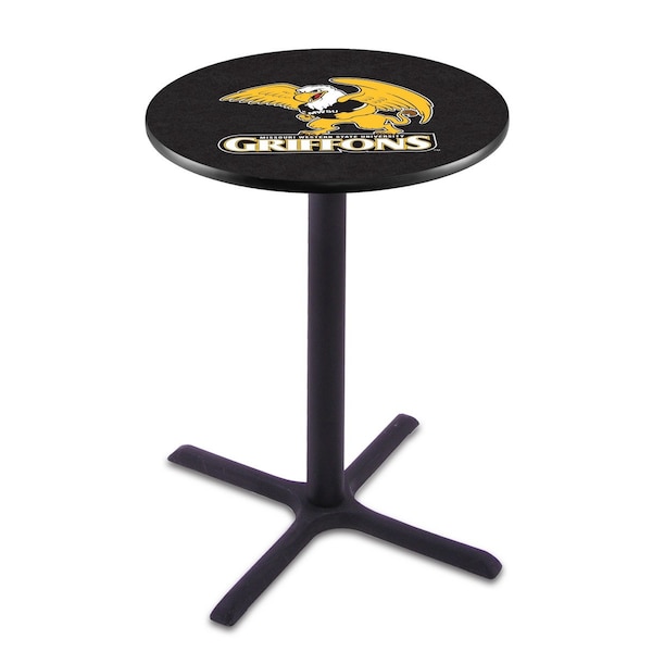 36" Blk Wrinkle Missouri Western State Pub Table